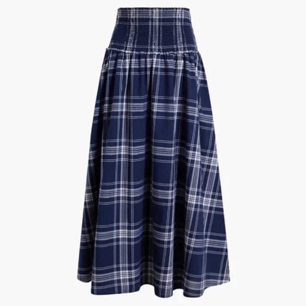 Hill House NWT The Nap Skirt Navy Plaid XS